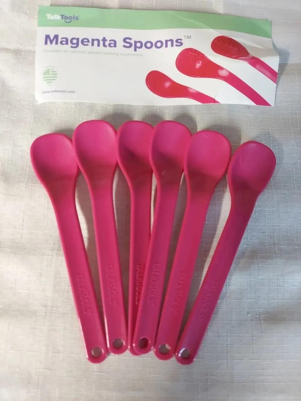 TalkTools Magenta Spoons Feeding Therapy Optimal Spoon-feeding Set of 6